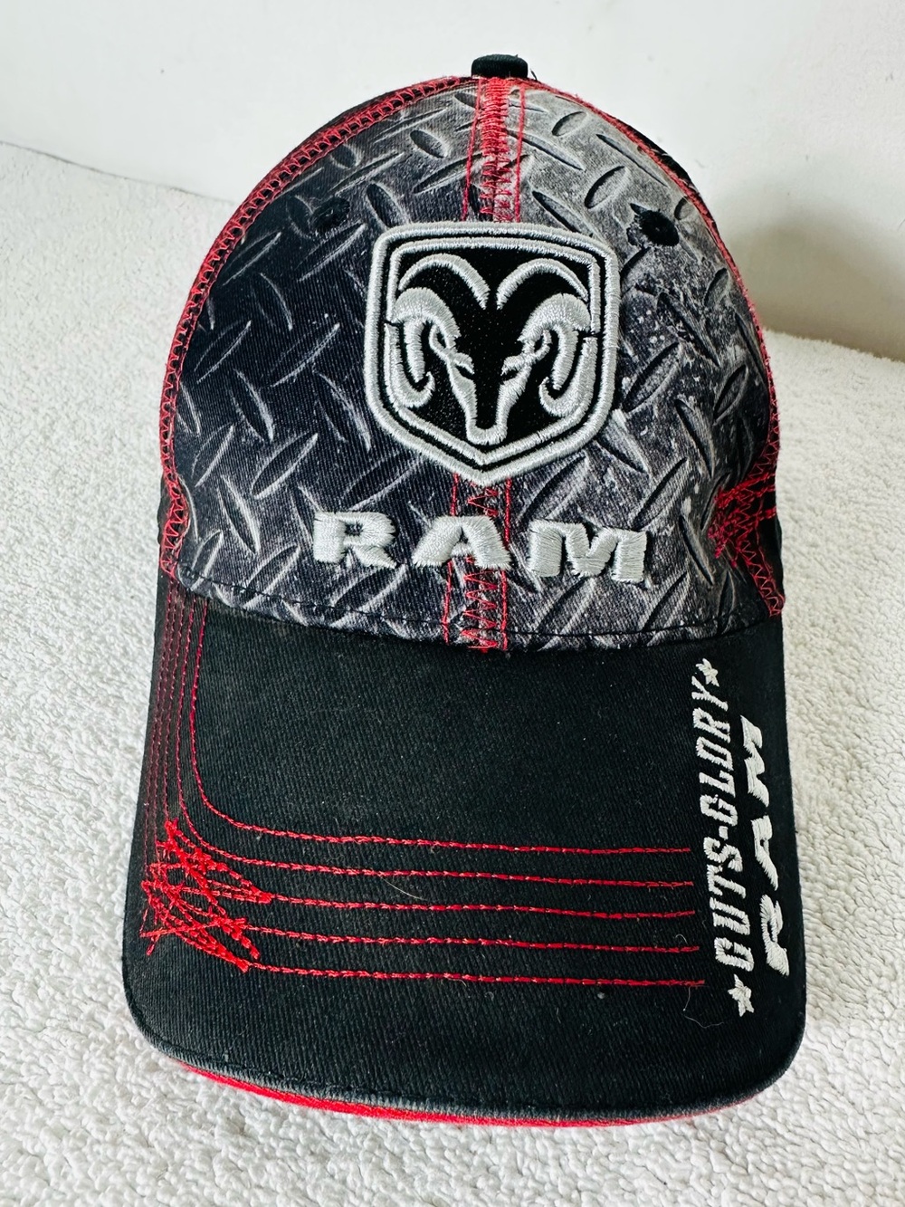 Official Chrysler 2012 Dodge Ram Truck Choko Motorsports Hat Black Red Cap